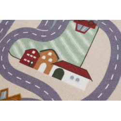 AKCE: ??️133x133 cm Dětský kusový koberec Scanroad 39 - neúčtujeme odřezky z role - obšitý ze všech stran + protiskluzová úpr