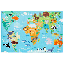 DOPRODEJ: 120x170 cm Dětský kusový koberec Torino kids 233 WORLD MAP