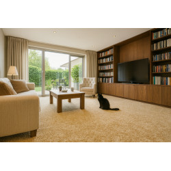 AKCE: 95x120 cm Kusový koberec Color Shaggy béžový - neúčtujeme odřezky z role - obšitý ze všech stran