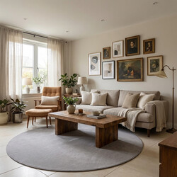 Kusový koberec Royal Lux 90 šedý kruh