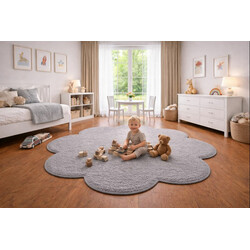 Kusový koberec Udinese šedý kytka