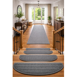 Nášľapy na schody Udinese šedý polkruh