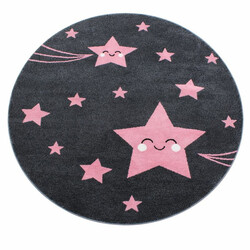 Kusový koberec Kids 610 pink kruh