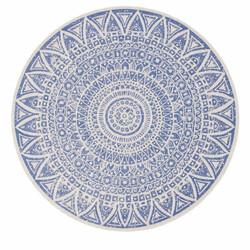 Kusový koberec Mojkoberec Original Nora 104162 Blue Creme kruh – na von aj na doma