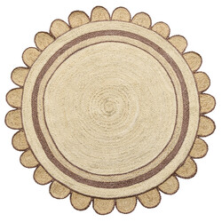 Ručne viazaný kusový koberec Nora J 30 Natural kruh