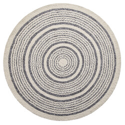 Ručne viazaný kusový koberec Soma SM04 Silver Black kruh