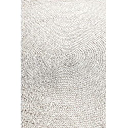 Kusový koberec Jute Braided 106321 White kruh