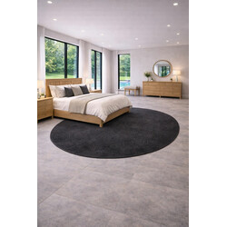 Kusový koberec Eton čierny 78 kruh