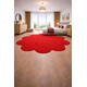 Kusový koberec Eton červený kvet