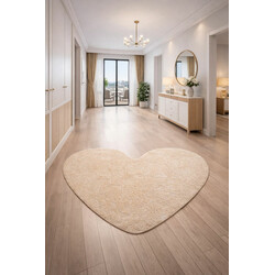 Kusový koberec Eton béžový srdce