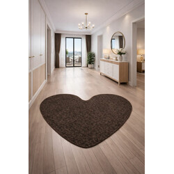 Kusový koberec Eton hnedý srdce