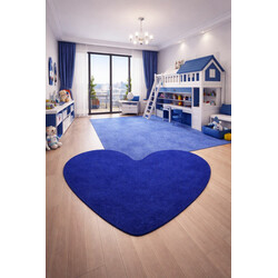 Kusový koberec Eton modrý srdce