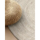 Kusový koberec Jute Braided 106321 White ovál