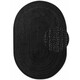 Kusový koberec Jute Braided 106322 Black ovál