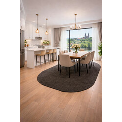 Kusový koberec Eton čierny ovál