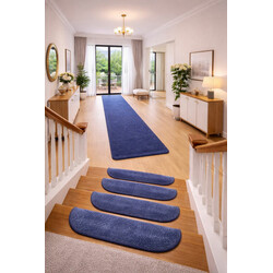 Nášľapy na schody Eton modrý polkruh, samolepiaci