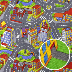 Dětský metrážový koberec Big City 97