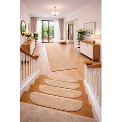 Nášľapy na schody Eton béžový polkruh, samolepiaci