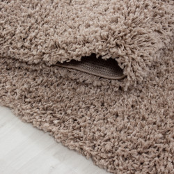 DOPRODEJ: 200x200 (průměr) kruh cm Kusový koberec Life Shaggy 1500 beige kruh