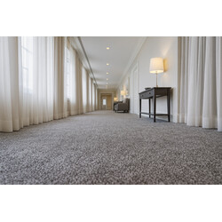 Metrážny koberec Santana 14 sivá s podkladom gél, záťažový