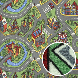 Detský metrážny koberec Hravé mesto - neúčtujeme odrezky z role