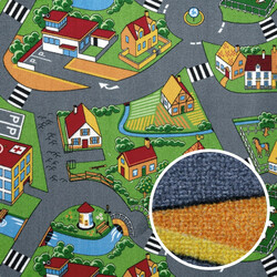 Dětský metrážový koberec Little Village 90