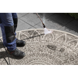 Kusový koberec Mojkoberec Original Nora 104160 Grey Creme kruh – na von aj na doma