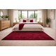 Kusový koberec Eton vínovo červený štvorec