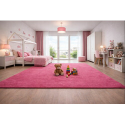 Kusový koberec Eton ružový 11