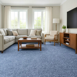 Metrážny koberec Velur Ultra tm. modrý