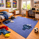 Kusový koberec Eton modrý 82 štvorec