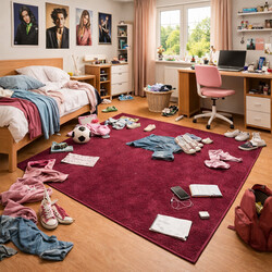 Kusový koberec Eton fialový 48 štvorec