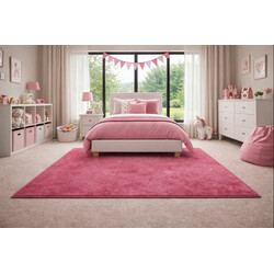 Kusový koberec Eton ružový 11 štvorec