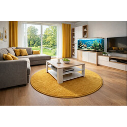 Kusový koberec Eton Exklusive žltý kruh