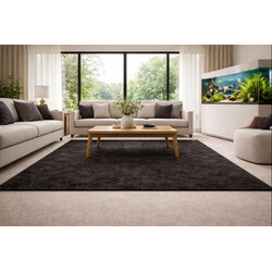 Kusový koberec Eton čierny 78 štvorec