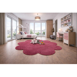 Kusový koberec Eton ružový kvetina