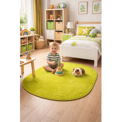 Kusový koberec Eton zelený ovál