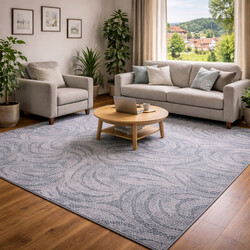 Kusový koberec Scroll šedý štvorec