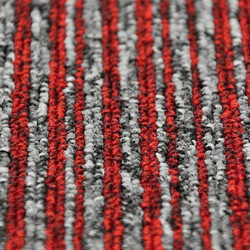 Kobercový štvorec Coral Lines 60380-50 červeno-šedý 50 x 50 cm