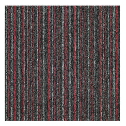 Kobercový štvorec Sonar Lines 4520 červenočierny 50 x 50 cm