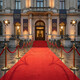 SUPER CENA: Červený festivalový metrážny koberec Budget