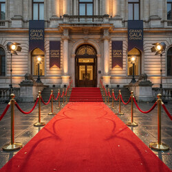 SUPER CENA: Červený festivalový metrážny koberec Budget