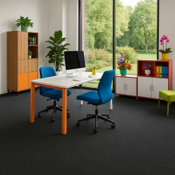 Metrážny koberec Santana 50 čierna s podkladom resine, záťažový