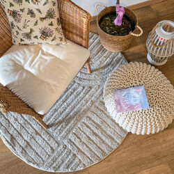 Kusový koberec Art 1121 Silver kruh