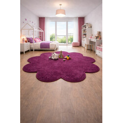 Kusový koberec Eton fialový kvetina