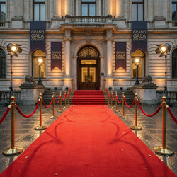 SUPER CENA: Červený festivalový metrážny koberec Budget