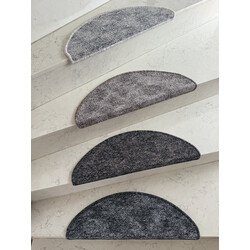 Nášľapy na schody Madrid béžovošedý polkruh, samolepiaci