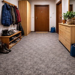 Metrážový koberec Madrid hnedosivý - neúčtujeme odrezky z rolky