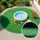 Trávny koberec pod bazén Sporting s nopmi KRUH 