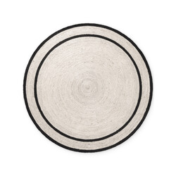Kusový koberec Jute Braided 106322 Black kruh